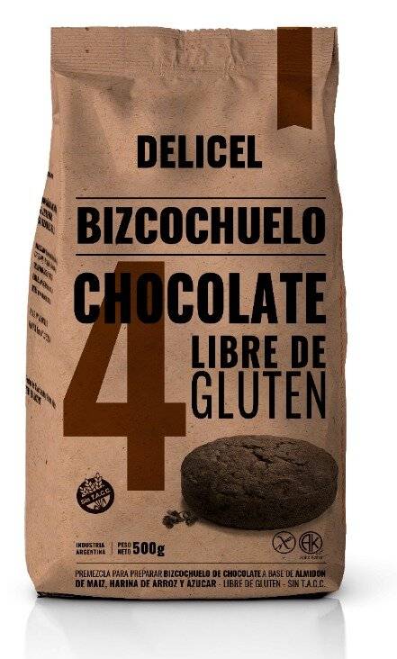 Caja Premezcla Para Bizcochuelo Chocolate X 500 Gr X 12 U