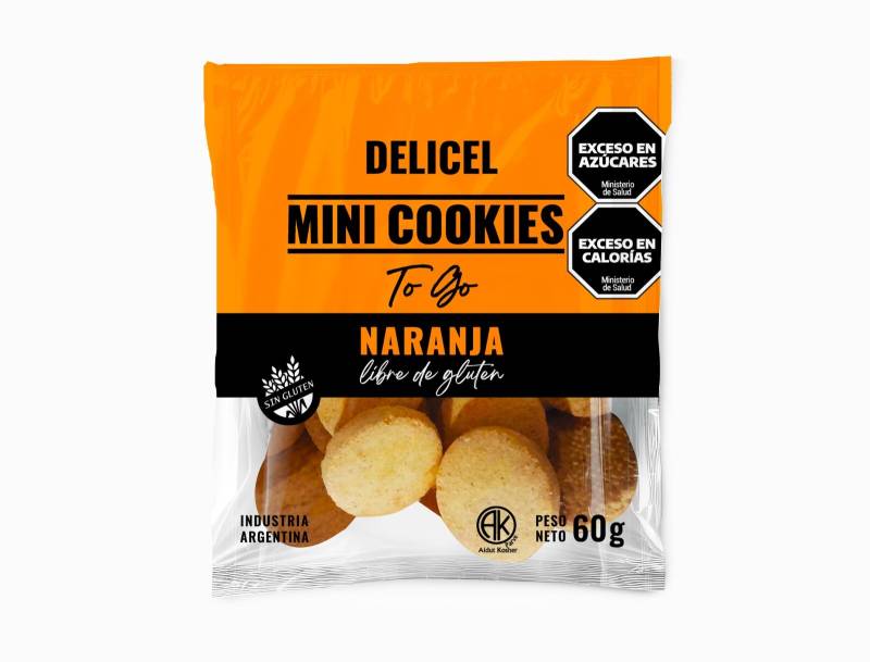 Caja Minicookies Naranja X 60 Gr X 50 U